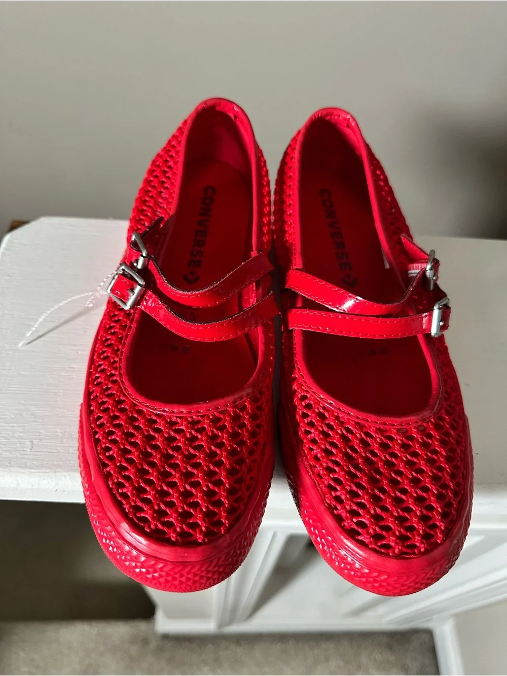Converse Red Mary Jane Sneakers